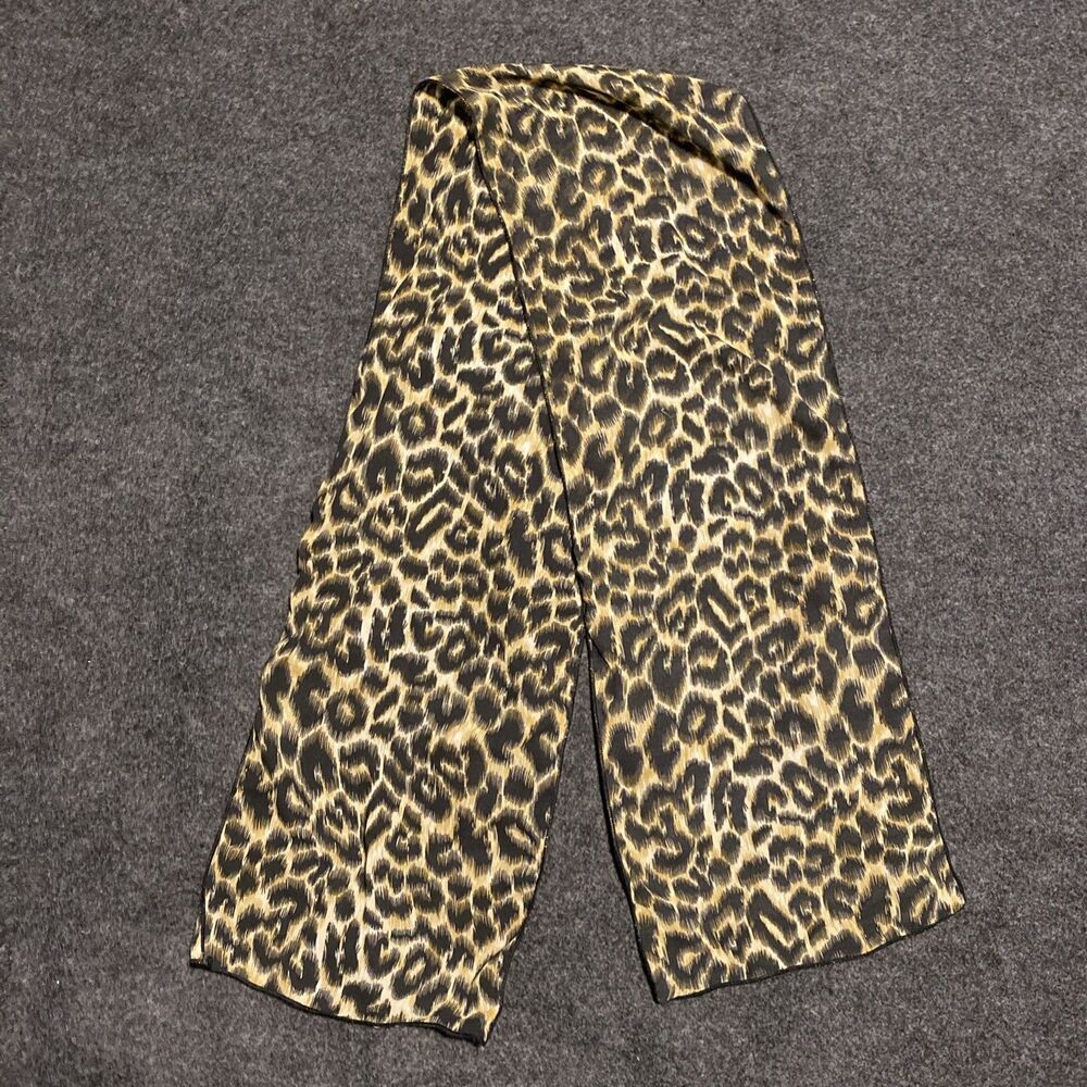 Leopard Print Sheer Scarf Women’s Lightweight 50x8 Hair, Purse, Belt